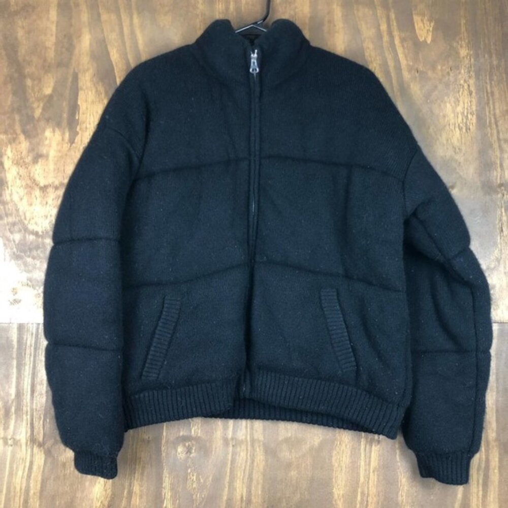 Naadam Merino Mens Black Jacket Wool Cashmere Puffer Preppy Classiccore Small